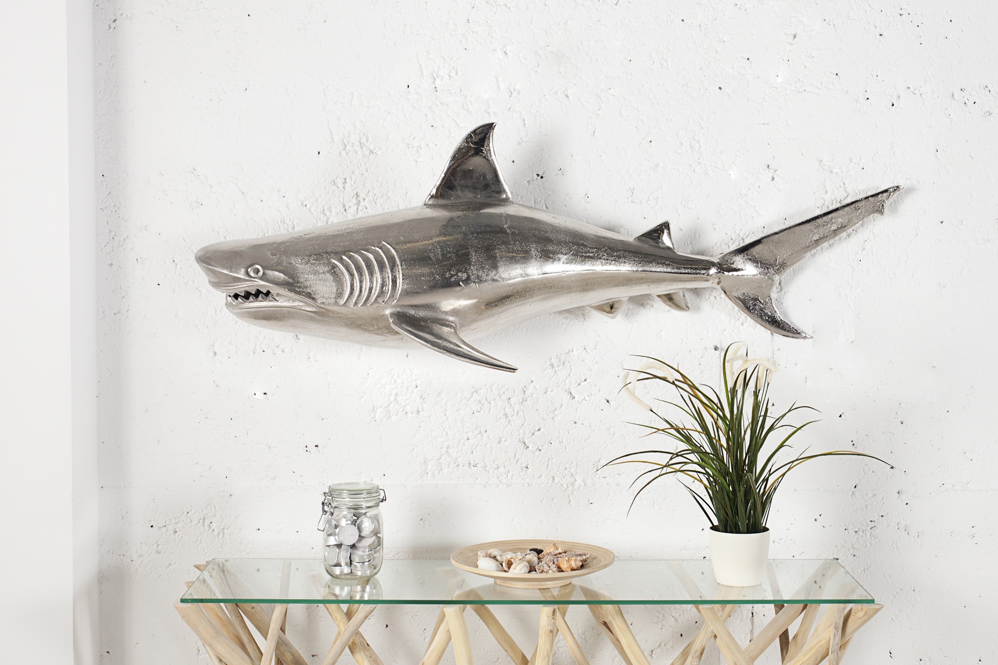 Estila Extravagantná moderná dekorácia Žraloka 105cm