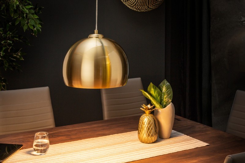 Estila Dizajnová závesná lampa Amaris zlatá 30cm