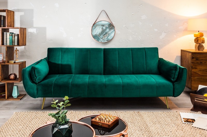 Estila Dizajnová smaragdová sedačka Domingo 215cm