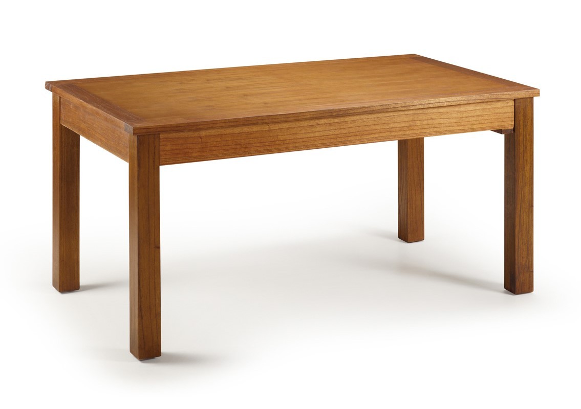Estila Drevený rozkladací jedálenský stôl Star z masívu mindi hnedej farby 160-220cm
