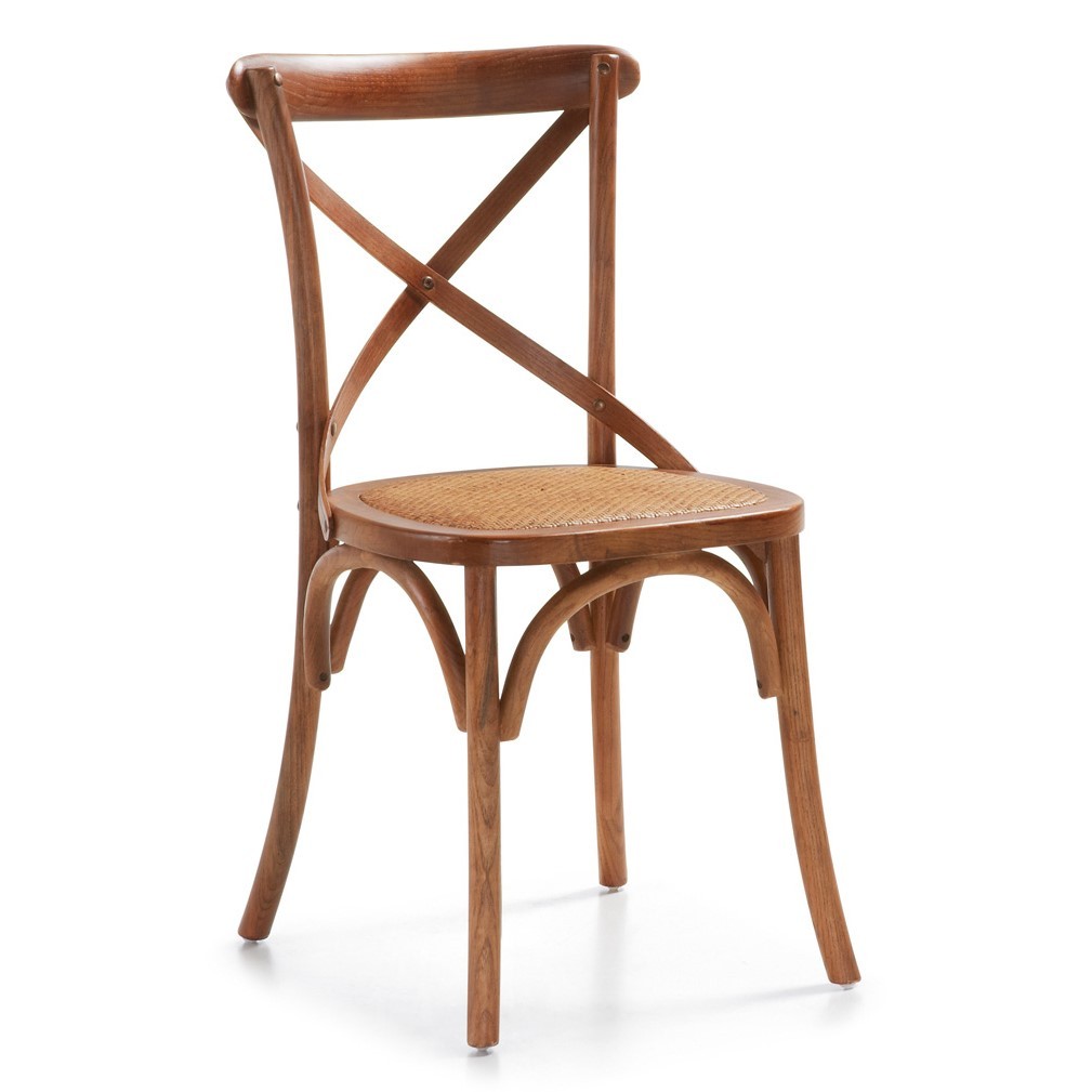 Estila Klasická drevená stolička Star z masívneho dreva s čalúnením 86cm