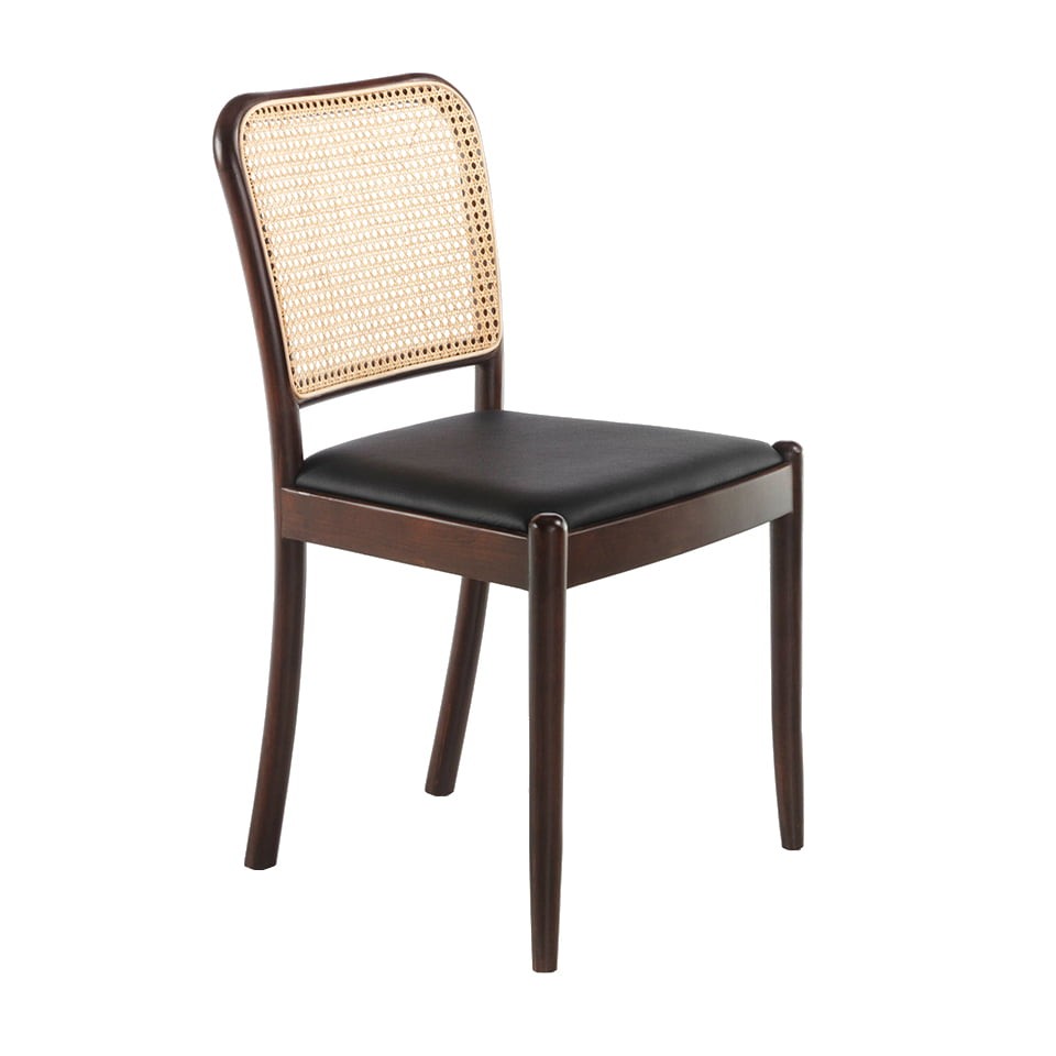 Estila Ratanová jedálenská stolička Forma Moderna hnedá z masívu 84cm