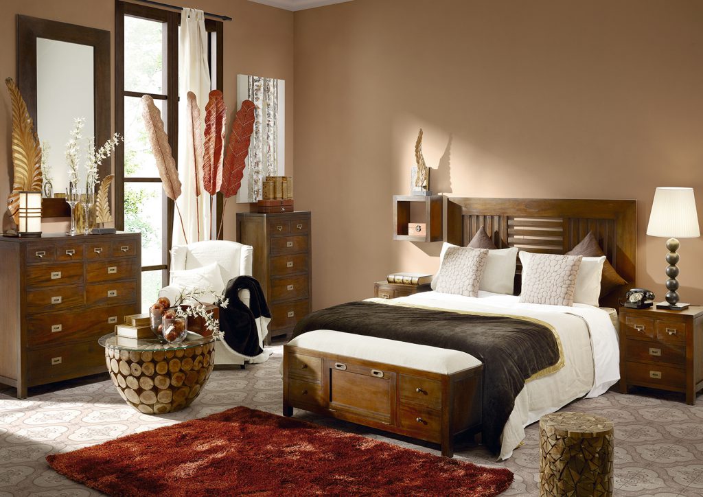 Moycor luxusný nábytok do spálne Flamingo z mahagónového tmavého dreva