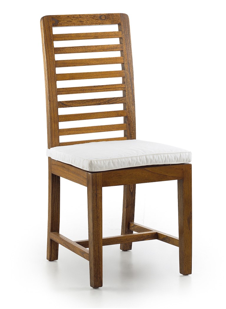 Luxusná stolička z tmavohnedého masívneho dreva Mindi