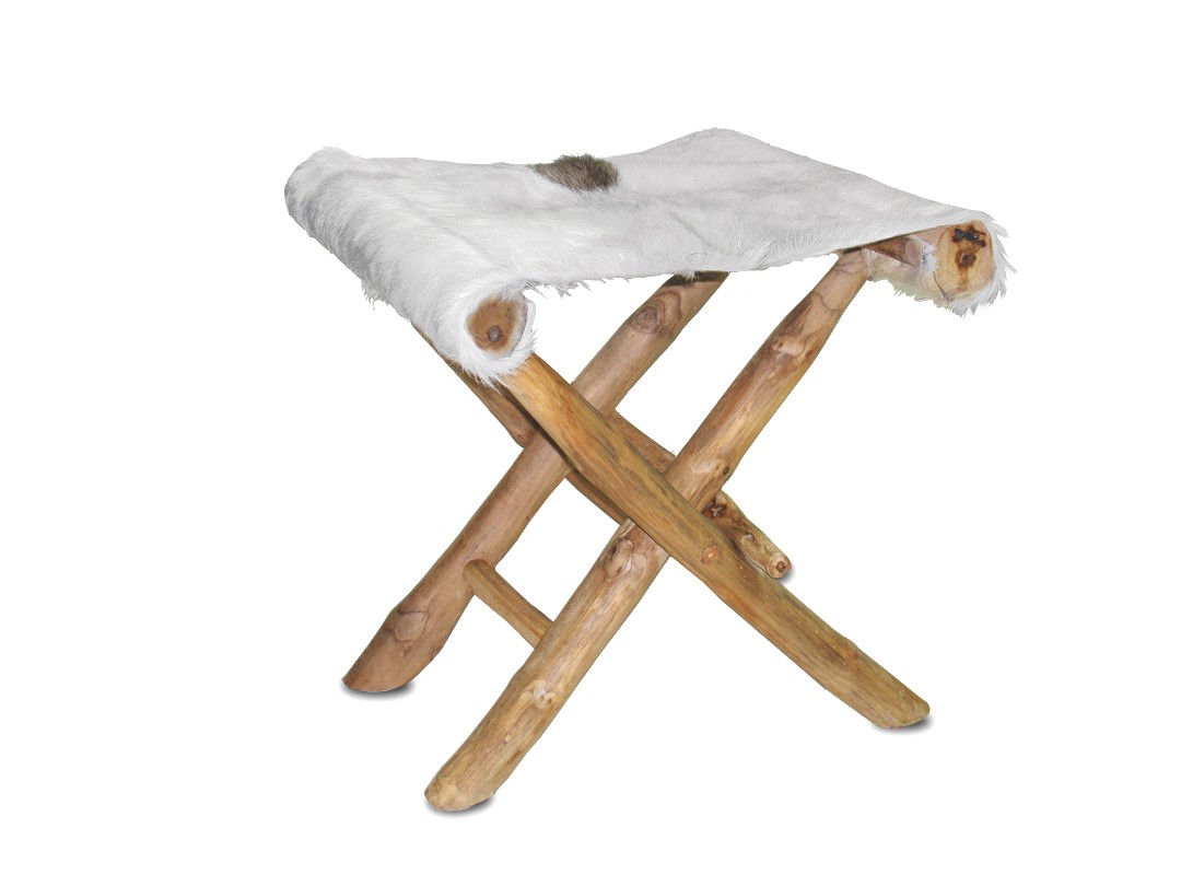 Estila Dizajnová stolička so sedadlom z kravskej kože