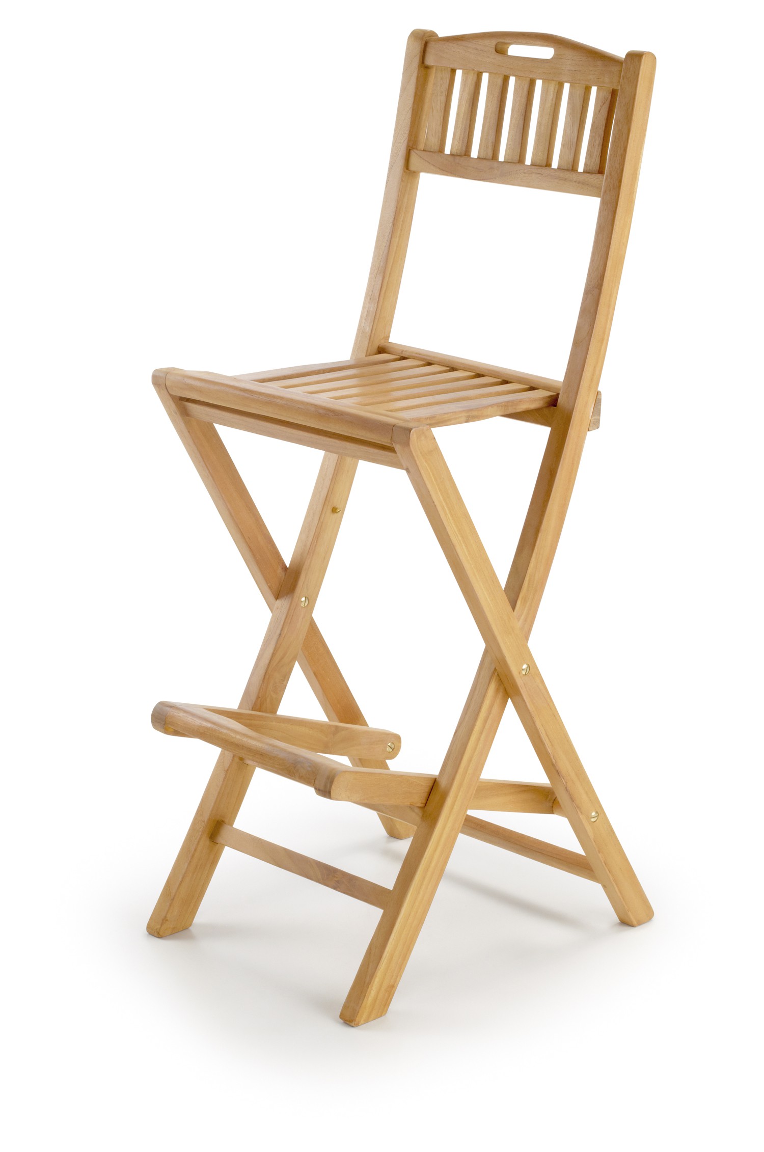 Estila Štýlová barová skladacia stolička z teakového dreva Jardin