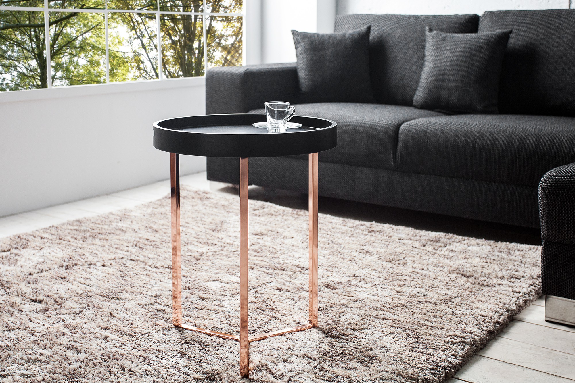 Estila Dizajnový elegantný konferenčný stolík Modul 40 cm čierny