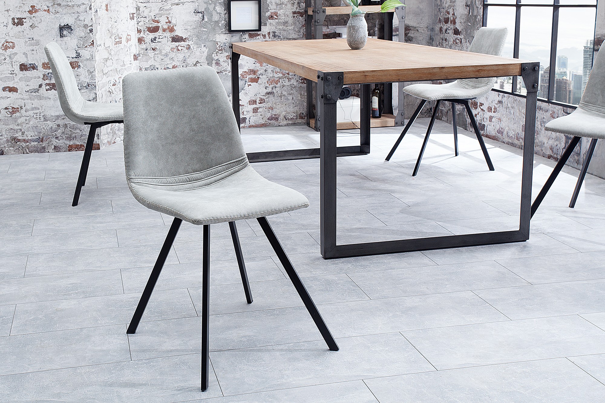 Estila Dizajnová stolička Amsterdam Retro sivá