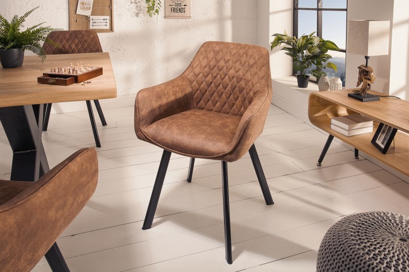 Estila Moderná dizajnová stolička Ventura v hnedej farbe 59cm
