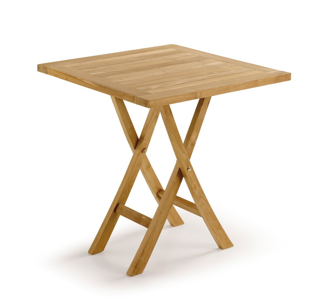 Estila Štýlový záhradný stolík štvorcový z teakového dreva Jardin