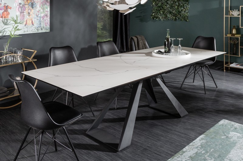 Estila Dizajnový rozkladací jedálenský stôl Laguna mramorový vzhľad 180/230cm