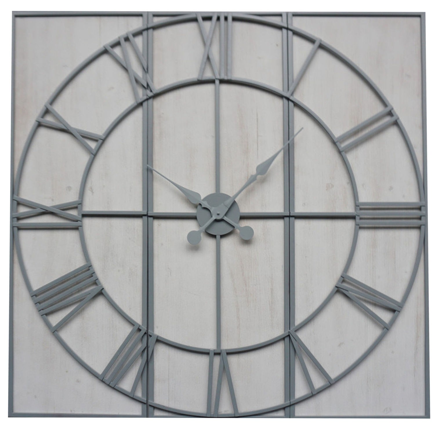 Estila Moderné dizajnové nástenné hodiny Rosa z dreva a kovu 112cm