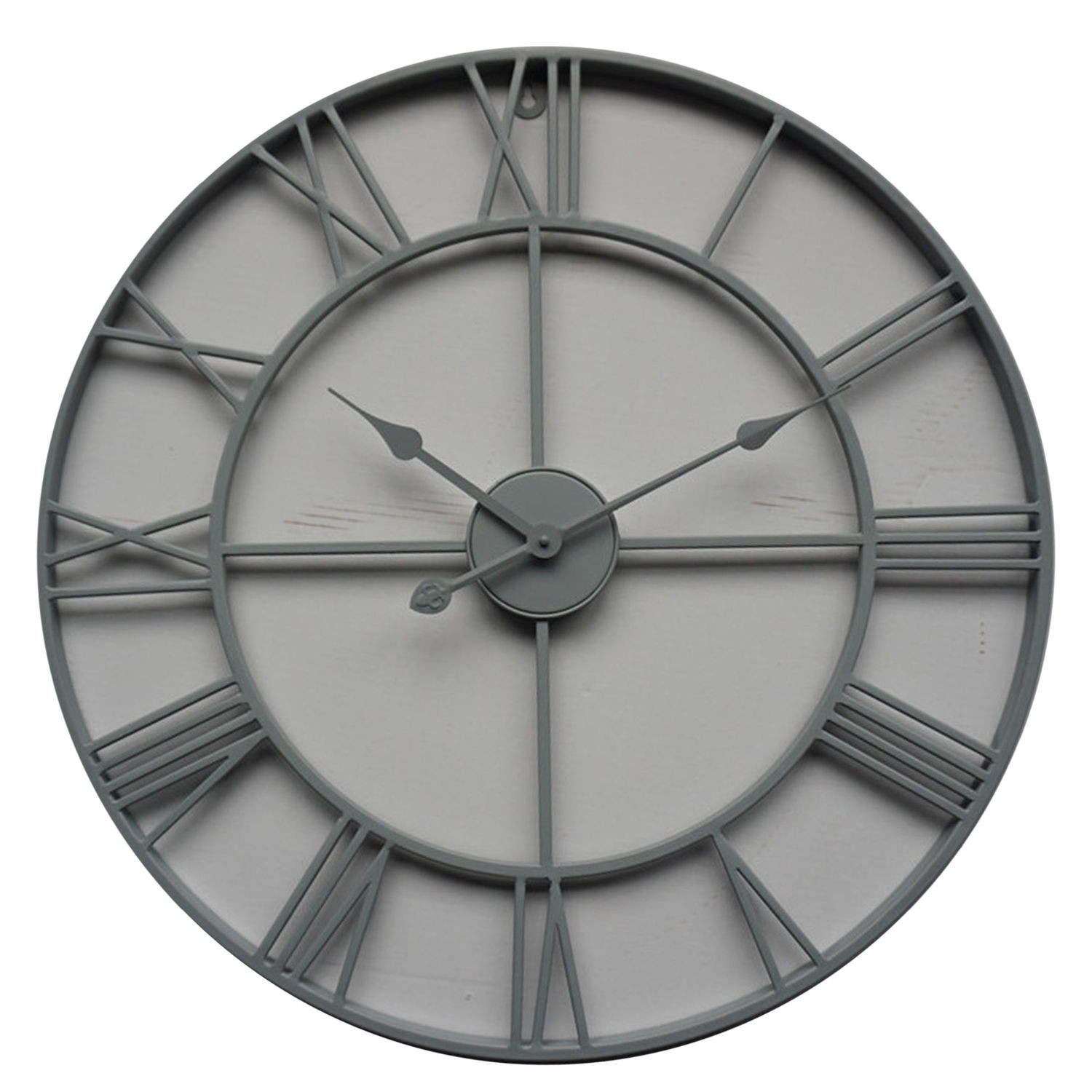 Estila Retro dizajnové nástenné hodiny Edon z kovu v sivej farbe 70cm