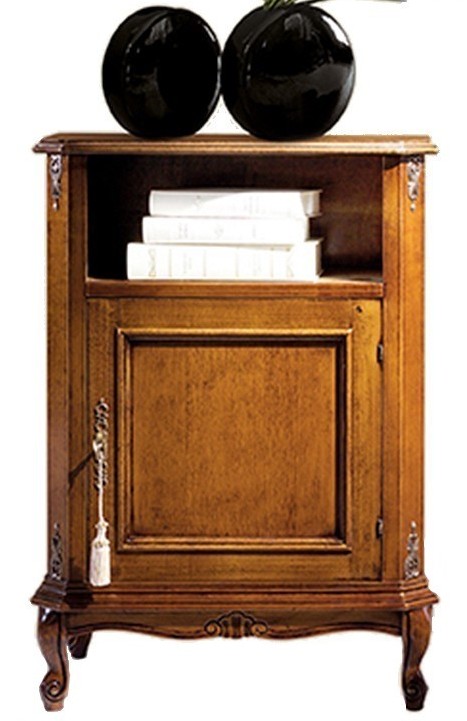 Estila Luxusný klasický telefónny stolík Emociones z masívu s dvierkami a poličkou 82cm
