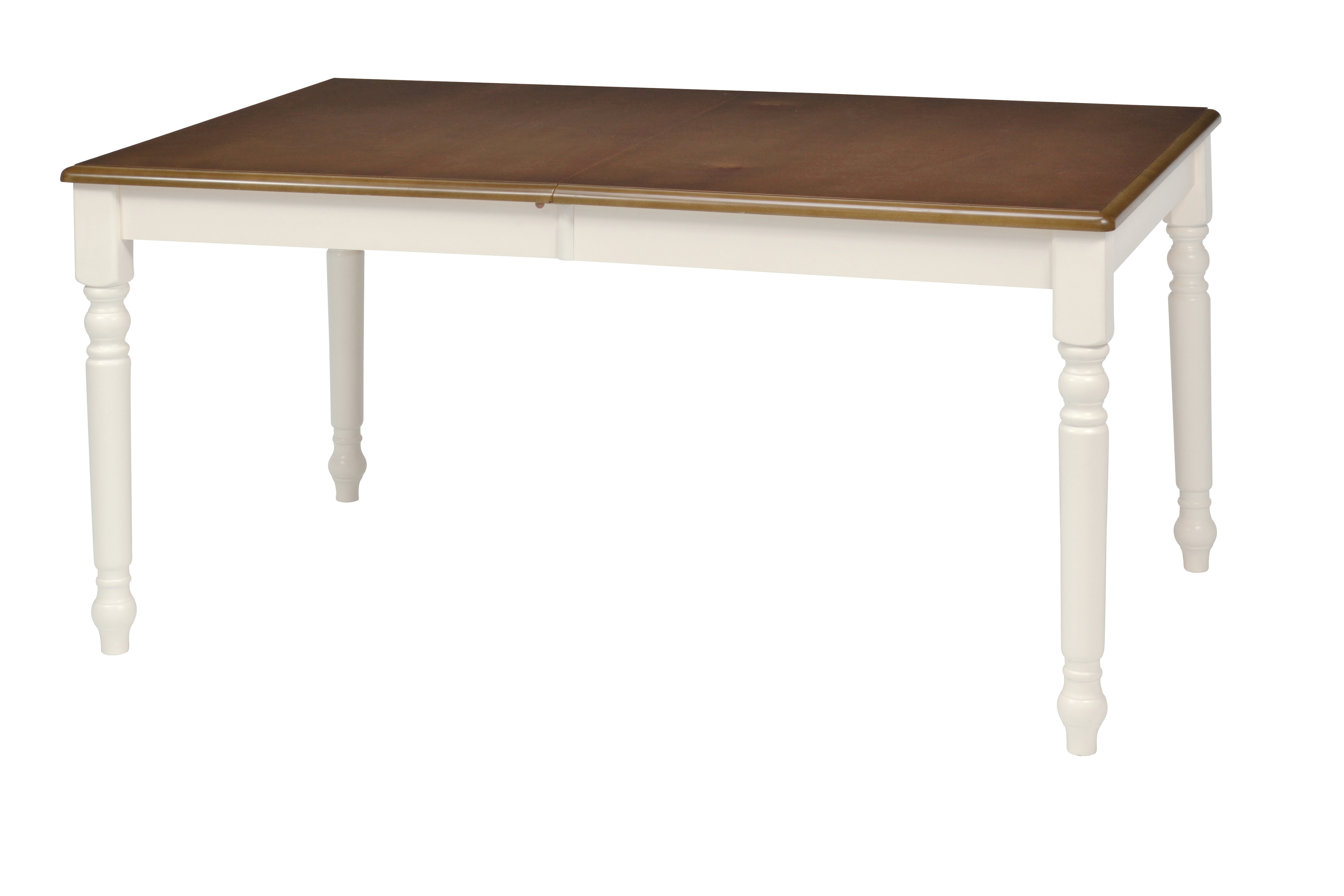 Estila Provensálsky rozkladací jedálenský stôl Felicita z dreva hnedo-bielej farby s vyrezávanými nohami 150-194cm
