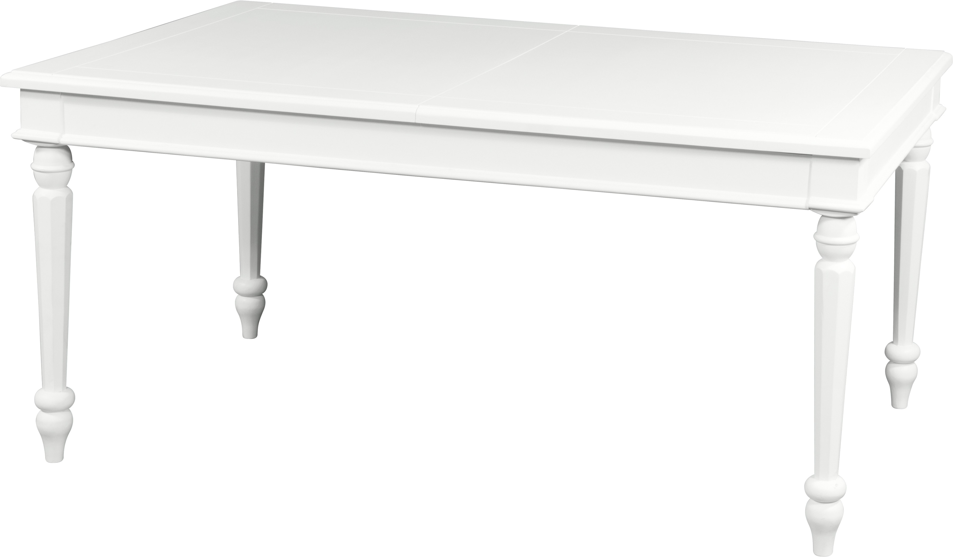 Estila Rustikálny biely rozkladací jedálenský stôl Belliene z mahagónového dreva s vyrezávanými nohami 160-220cm