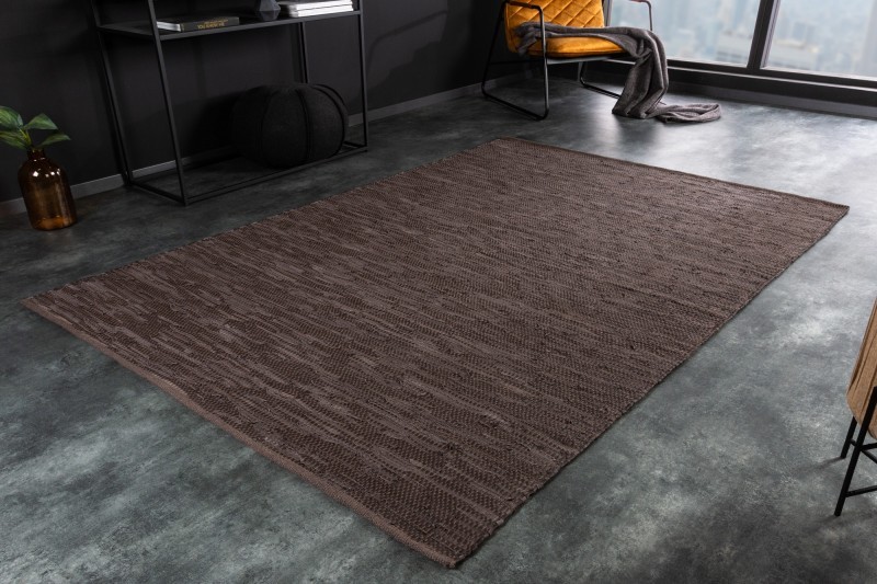 Estila Moderný tmavohnedý koberec Mare obdĺžnikového tvaru z konopných vlákien 230cm