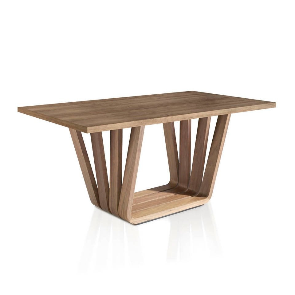 Estila Moderný jedálenský stôl Vita Naturale s drevenou podstavou 180/200cm