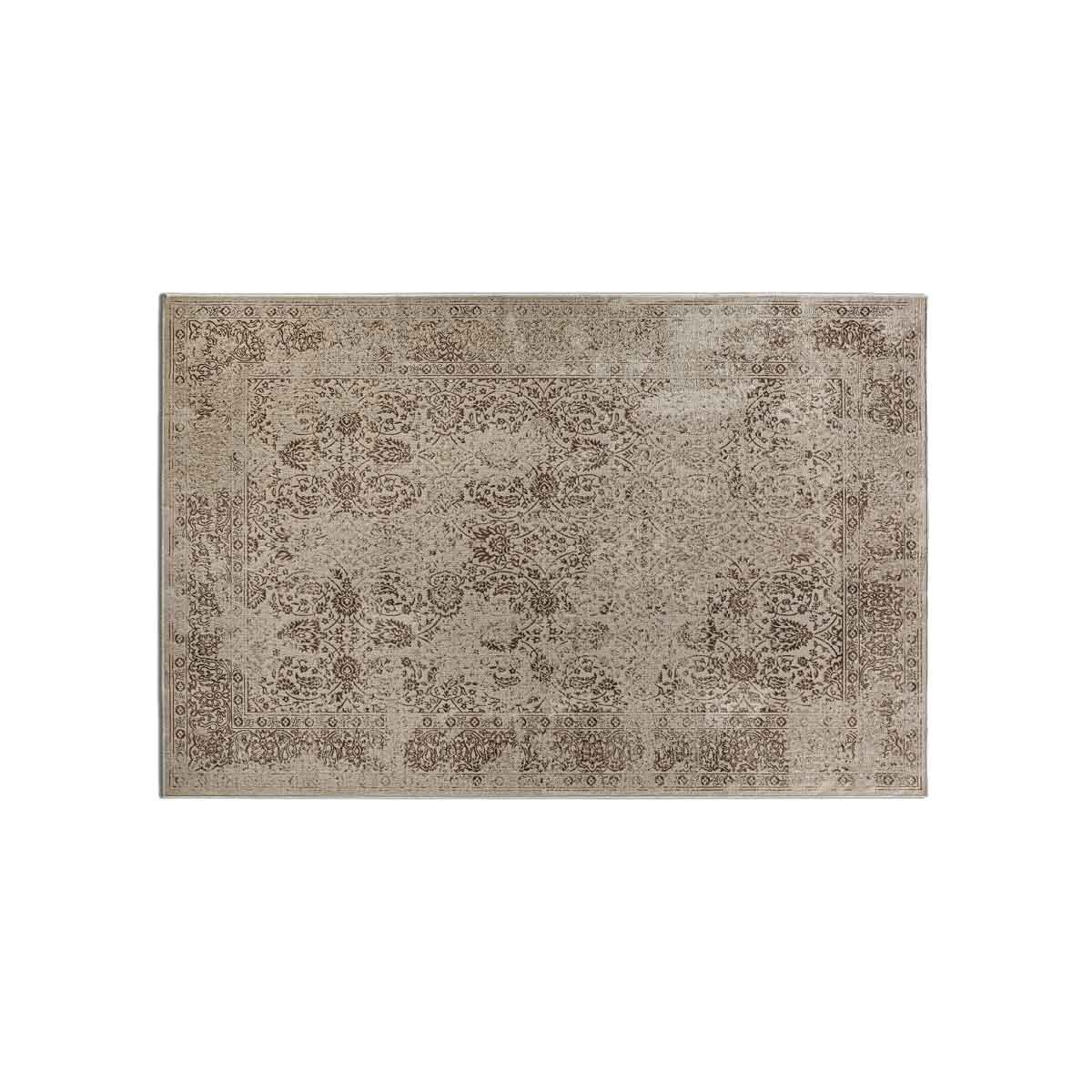 Estila Štýlový koberec Rael s dekoratívnym florálnym vzorom béžovej farby 200x290cm