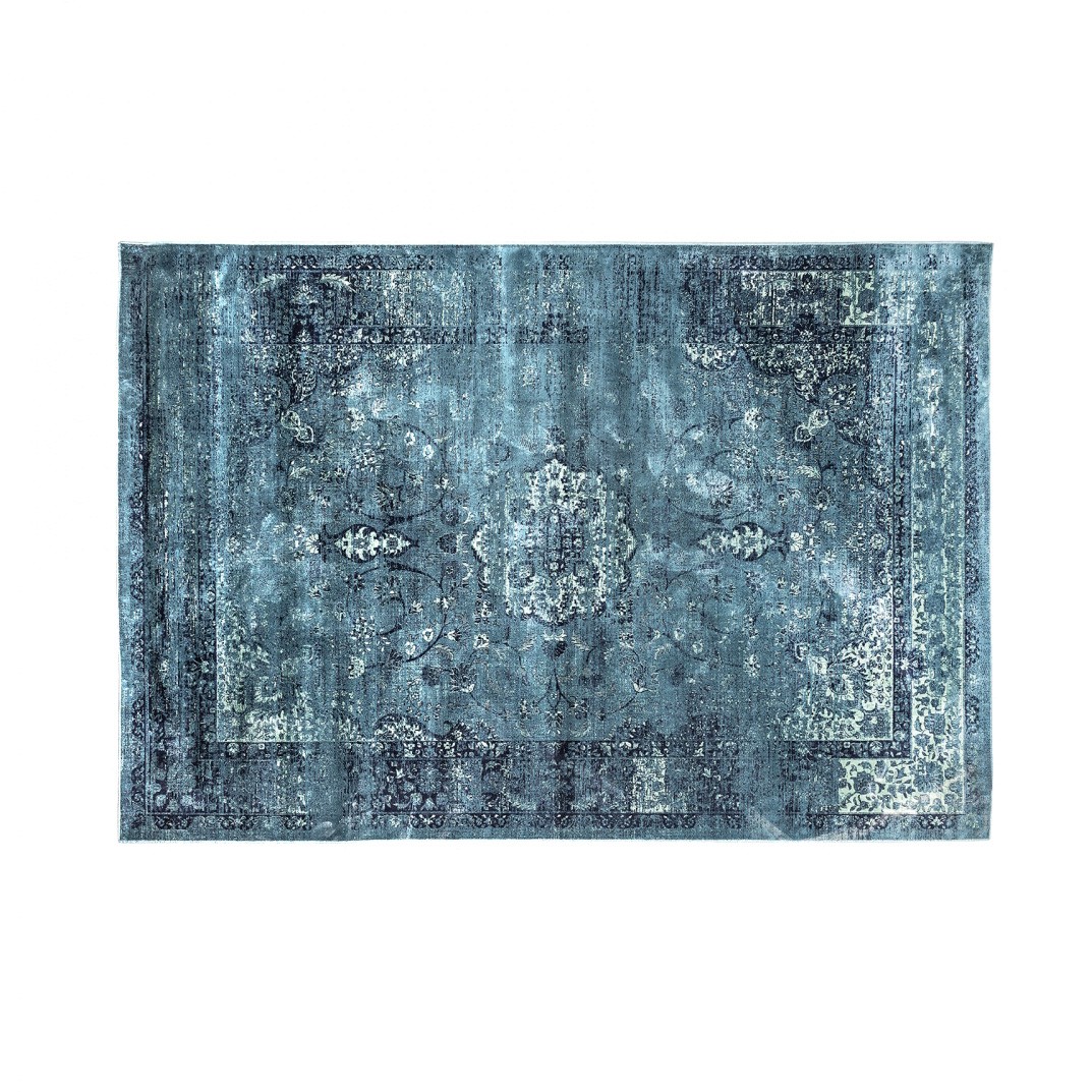 Estila Klasický obdĺžnikový koberec Cassio modrej farby s orientálnym ornamentálnym vzorom 200x290cm