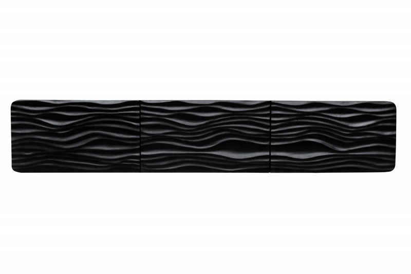 Estila Moderný TV stolík Lagoon čierne mango s vlnovitým vzorom 160cm