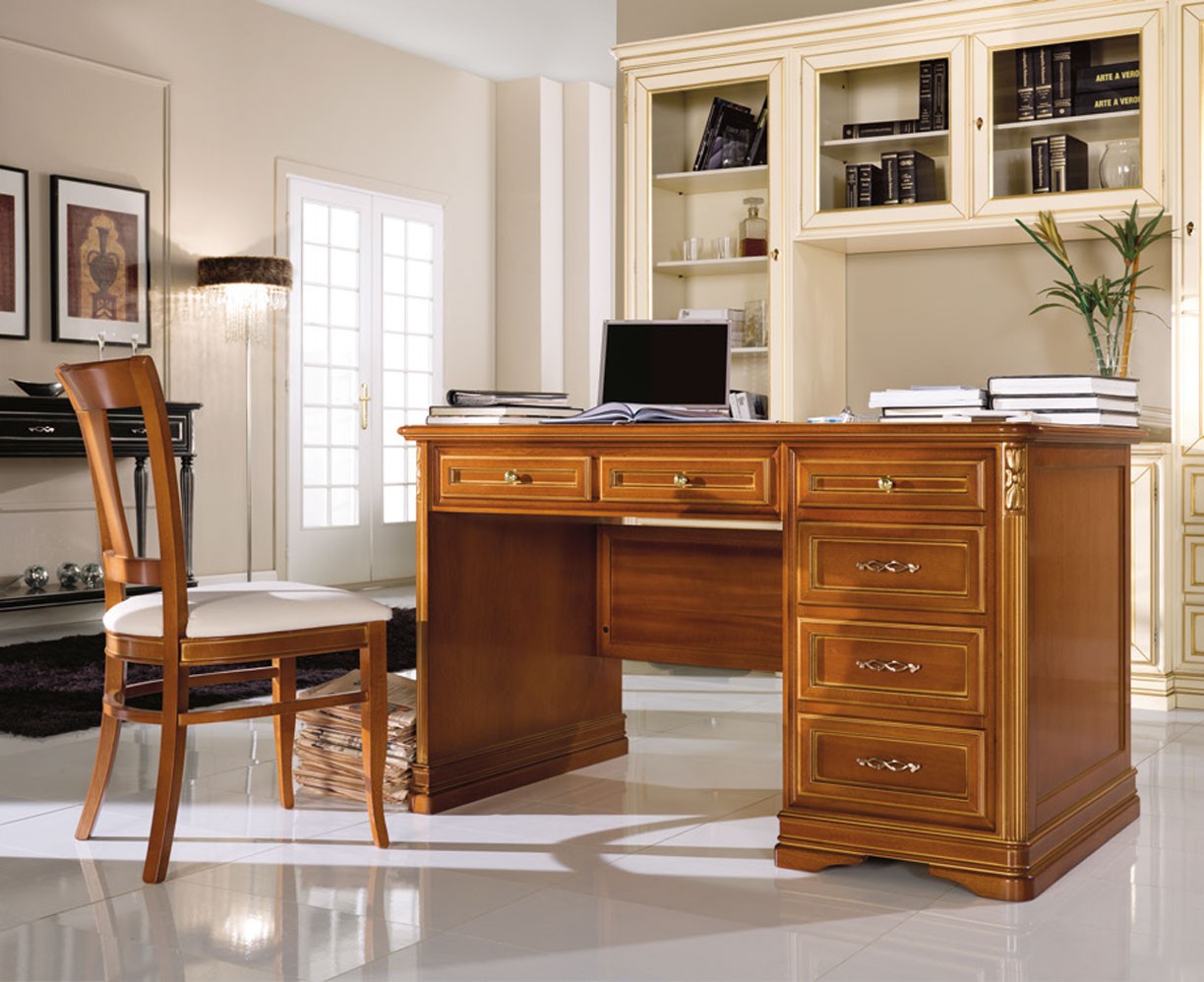 Estila Luxusný rustikálny písací stôl Lanes so šiestimi zásuvkami z masívneho dreva v hnedej farbe 140 cm