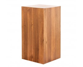 Masívny dekoratívny podstavec z akáciového dreva v hnedej farbe v kvádrovom tvare