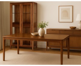 Luxusná moderná jedálenská zostava nábytku Liberia z masívneho mahagónového dreva v tmavej hnedej farbe