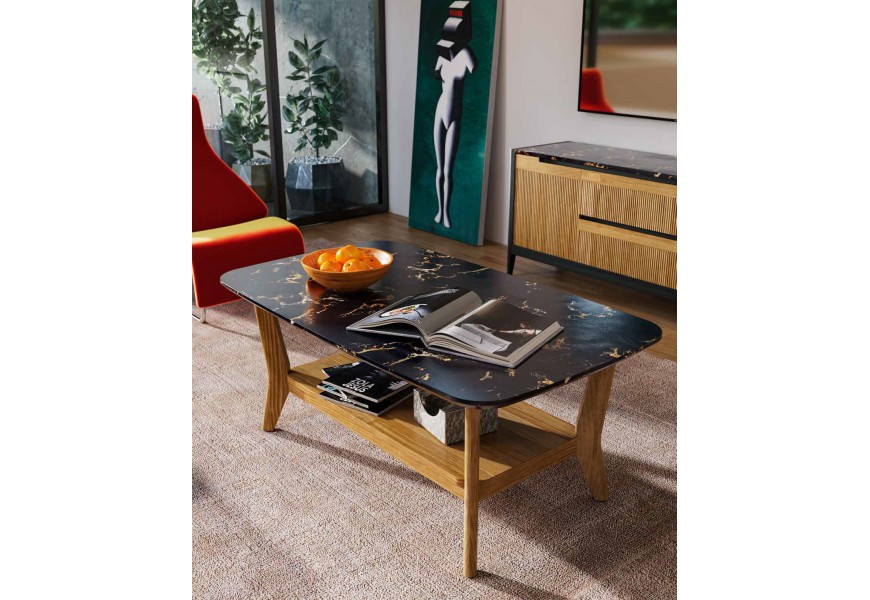 Luxusn&yacute; modern&yacute; konferenčn&yacute; stol&iacute;k Tallin s mramorovou doskou 120 cm