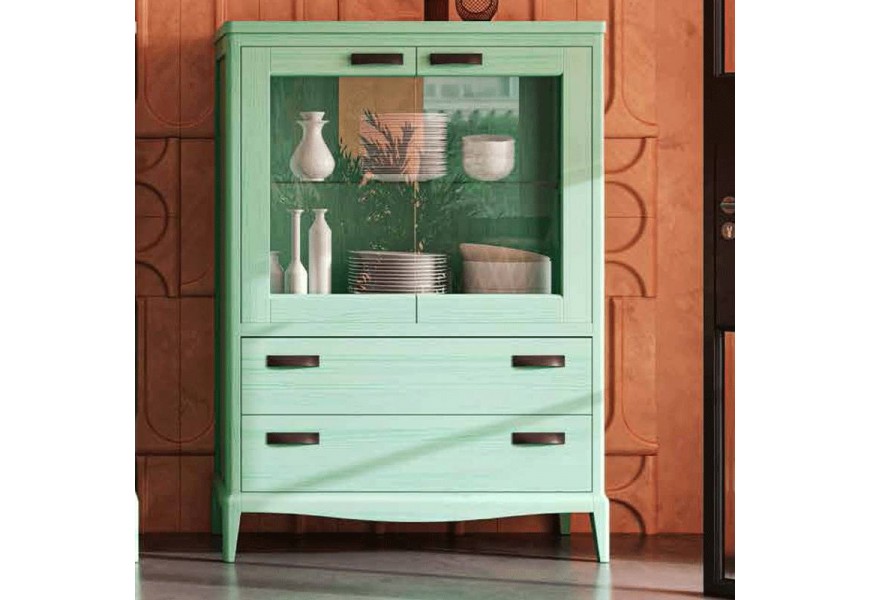 Luxusn&yacute; vidiecky dvojdverov&yacute; pr&iacute;born&iacute;k Quebec z mas&iacute;vneho dreva so z&aacute;suvkami 141 cm