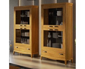 Luxusn&aacute; vidiecka &scaron;tvordverov&aacute; vitr&iacute;na Quebec so sklenen&yacute;mi dvierkami a z&aacute;suvkou 199 cm