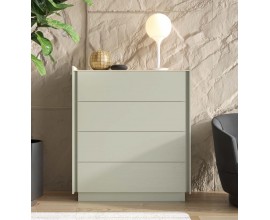 Luxusn&aacute; modern&aacute; komoda Praga so &scaron;tyrmi z&aacute;suvkami v obdĺžnikovom tvare s podstavou 109 cm 