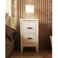 Luxusn&yacute; modern&yacute; nočn&yacute; stol&iacute;k Genova s dvomi z&aacute;suvkami s klasick&yacute;m vyrez&aacute;van&yacute;m zdoben&iacute;m 67 cm