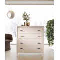 Luxusn&aacute; modern&aacute; mas&iacute;vna komoda Genova so &scaron;tyrmi z&aacute;suvkami s kovov&yacute;mi &uacute;chytkami 115 cm