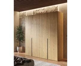 Luxusná moderná masívna veľká šatníková skriňa Praga v obdĺžnikovom tvare so štyrmi dverami 240 cm