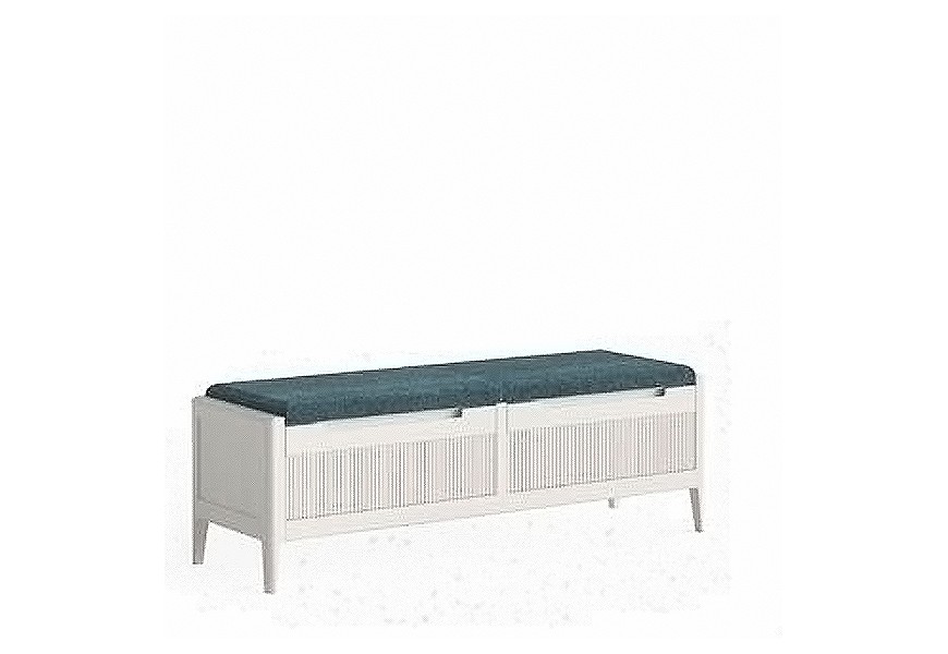 Luxusn&aacute; modern&aacute; obdĺžnikov&aacute; dvojmiestna lavica Tallin s dvomi &uacute;ložn&yacute;mi z&aacute;suvkami a čal&uacute;nen&yacute;m sedadlom 135 cm