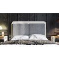 Luxusn&aacute; modern&aacute; manželsk&aacute; posteľ Tallin s dreven&yacute;m čelom a čal&uacute;nen&yacute;m r&aacute;mom 190 cm