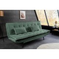 Modern&aacute; rozkladacia trojmiestna sedačka Manchester v zelenej farbe s menčestrov&yacute;m poťahom s dvomi vank&uacute;&scaron;mi 190 cm