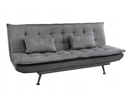 &Scaron;kandin&aacute;vska obdĺžnikov&aacute; rozkladacia sedačka Manchester s pre&scaron;&iacute;van&iacute;m s lemovan&iacute;m po obvode s kovov&yacute;mi skosen&yacute;mi nožičkami v čiernej farbe s dvomi vank&uacute;&scaron;mi