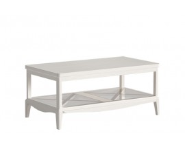 Luxusn&yacute; vidiecky obdĺžnikov&yacute; konferenčn&yacute; stol&iacute;k Quebec s policou so sklenen&yacute;mi v&yacute;plňami 110 cm