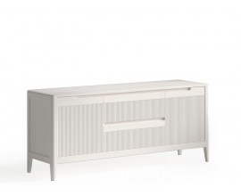 Luxusn&yacute; art deco mas&iacute;vny obdĺžnikov&yacute; TV stol&iacute;k Tallin s dvomi vr&uacute;bkovan&yacute;mi dvierkami a dvomi z&aacute;suvkami 150 cm