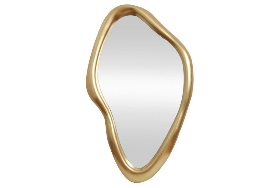 Glamour atypick&eacute; zlat&eacute; n&aacute;stenn&eacute; zrkadlo Selene s organick&yacute;m r&aacute;mom 150 cm