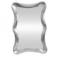 &Scaron;t&yacute;lov&eacute; glamour strieborn&eacute; n&aacute;stenn&eacute; zrkadlo Yraj so zvlnen&yacute;m r&aacute;mom 120 cm