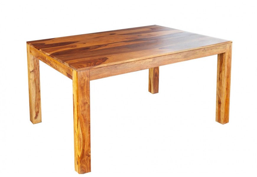 Vidiecky obdĺžnikov&yacute; jed&aacute;lensk&yacute; st&ocirc;l Massive zo svetl&eacute;ho palisandrov&eacute;ho dreva s pr&iacute;rodnou kresbou 120 cm