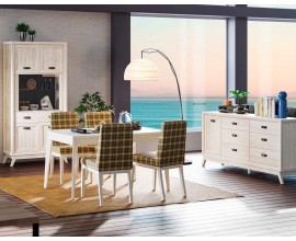 Luxusná moderná jedálenská zostava Rodas z masívneho dreva s vidieckym nádychom