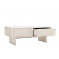Modern&yacute; biely obdĺžnikov&yacute; konferenčn&yacute; stol&iacute;k Savonia s mramorovou doskou s policou a dvomi z&aacute;suvkami 120 cm