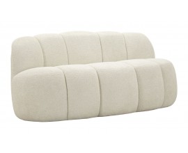 Modern&aacute; dvojmiestna sedačka Berry s ply&scaron;ov&yacute;m poťahom v bielej farbe a dizajnom cloud sofa 145 cm