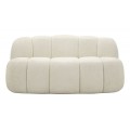Modern&aacute; dvojmiestna sedačka Berry s ply&scaron;ov&yacute;m poťahom v bielej farbe a dizajnom cloud sofa 145 cm