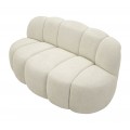Modern&aacute; dvojmiestna sedačka Berry s ply&scaron;ov&yacute;m poťahom v bielej farbe a dizajnom cloud sofa 145 cm