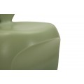 Dizajnov&aacute; zelen&aacute; okr&uacute;hla taburetka Genny s hladk&yacute;m matn&yacute;m povrchom s opierkou so zajač&iacute;mi u&scaron;ami 79 cm